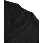 Dolce & Gabbana Black Wool Wrap Sheath Midi Gown Dress