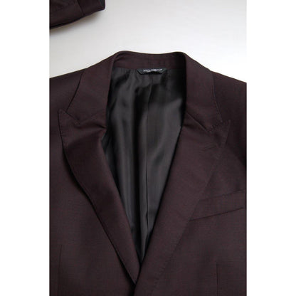 Dolce & Gabbana Maroon 2 Piece Single Breasted MARTINI Suit