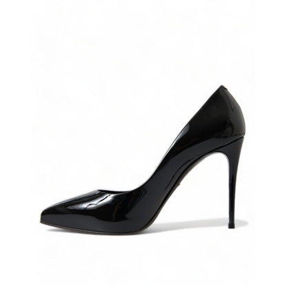 Dolce & Gabbana Black Patent Leather Pumps Heels Shoes