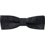Dolce & Gabbana Gray Polka Dot Silk Adjustable Neck Men Papillon Bow Tie