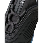 Prada Black Blue Rubber Knit Slip On Low Top Sneakers Shoes