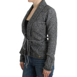 Cavalli Gray wool knitted cardigan