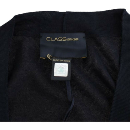 Cavalli Black cropped wool cardigan