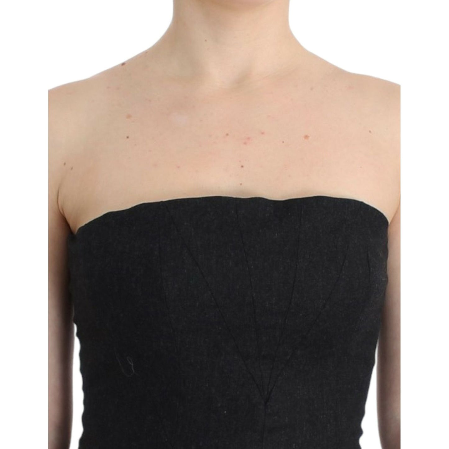 Cavalli Gray strapless dress