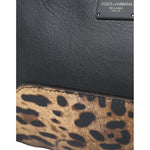 Dolce & Gabbana Black Exotic Leather Logo Belt Waist Fanny Pack Bag