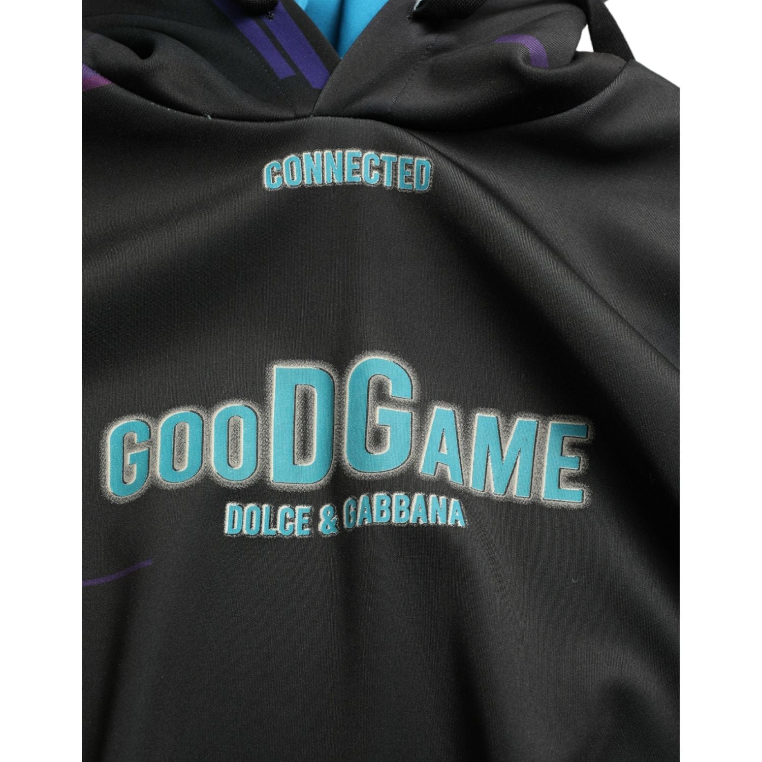 优雅图案印花连帽套头衫