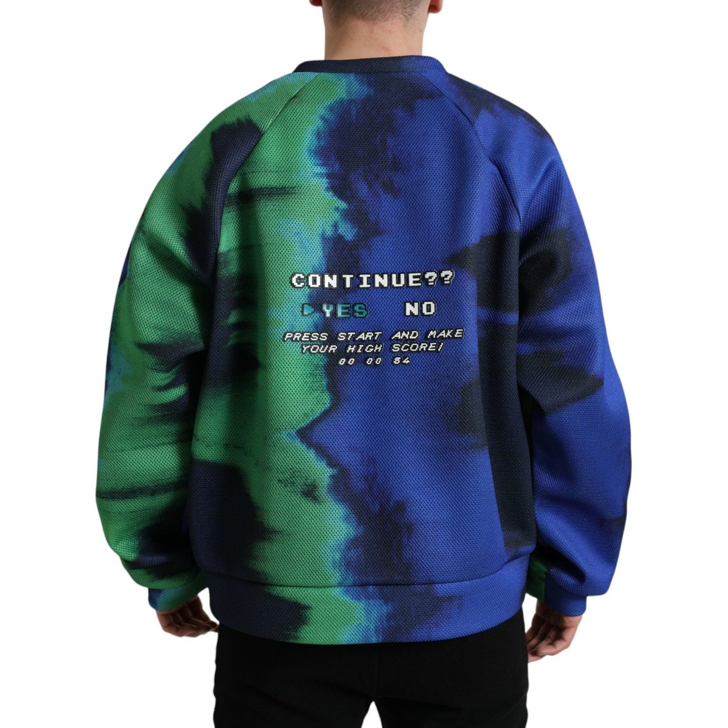 Dolce & Gabbana Multicolor Graphic Crew Neck Pullover Sweater Dolce & Gabbana