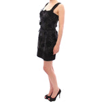 Dolce & Gabbana Black floral crystal embedded dress