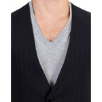 Costume National Black striped cotton casual vest SIG10772-1