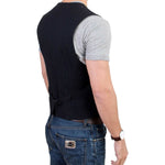 Costume National Black striped cotton casual vest SIG10772-1