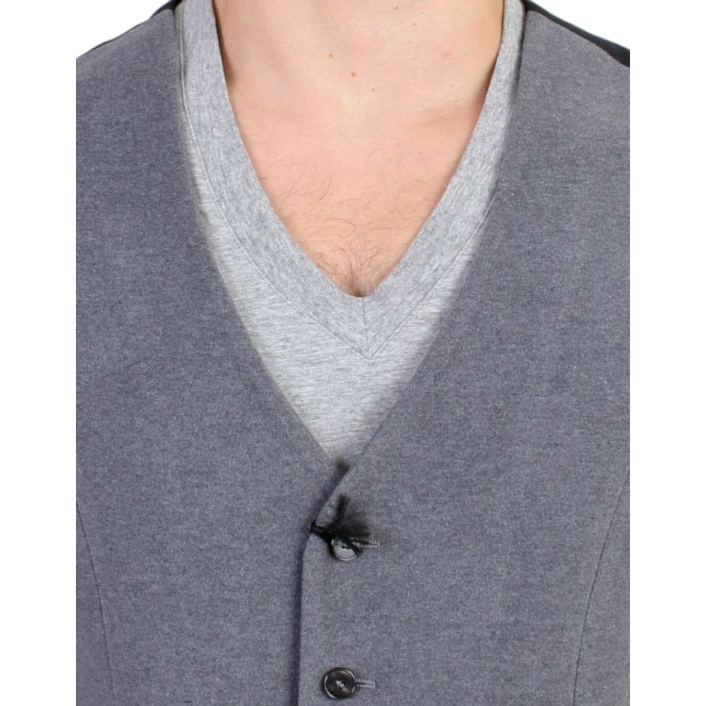 Costume National Gray cotton blend casual vest