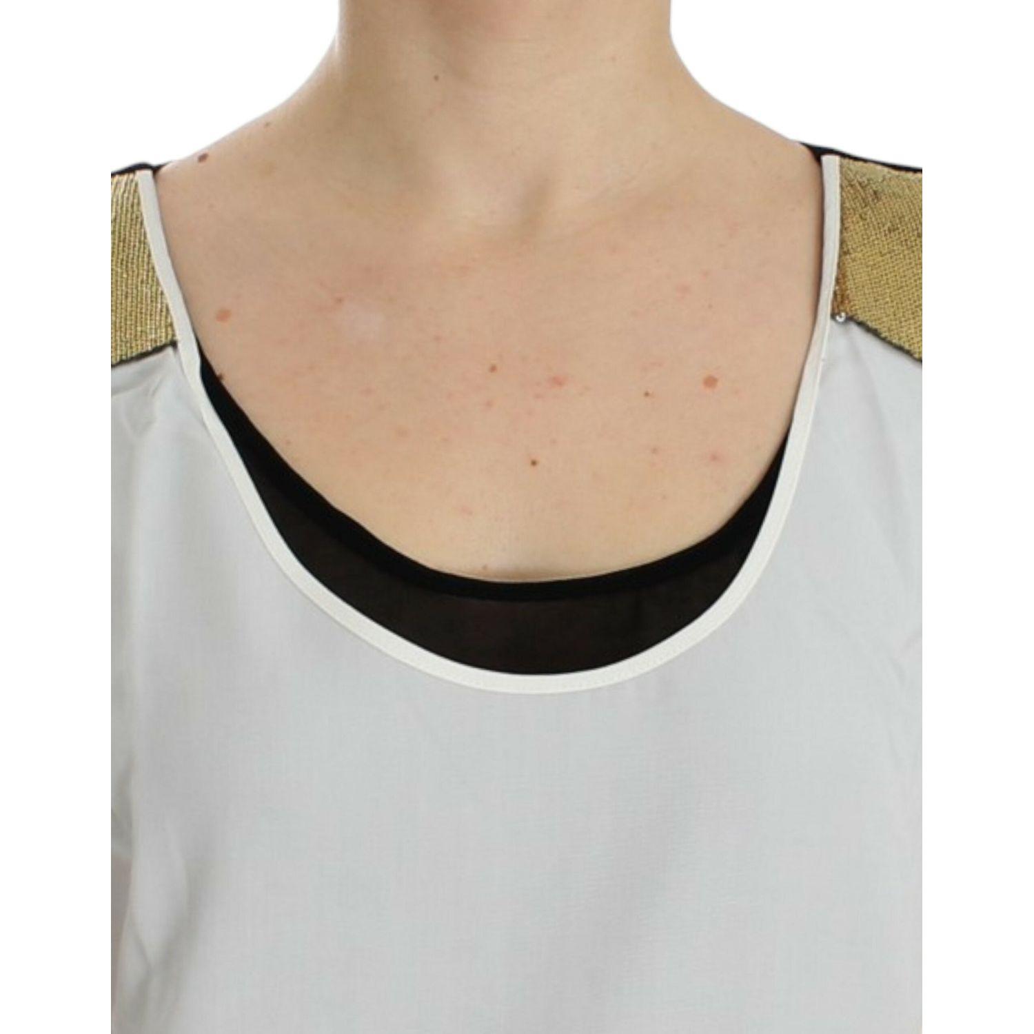 Costume National White sleeveless top