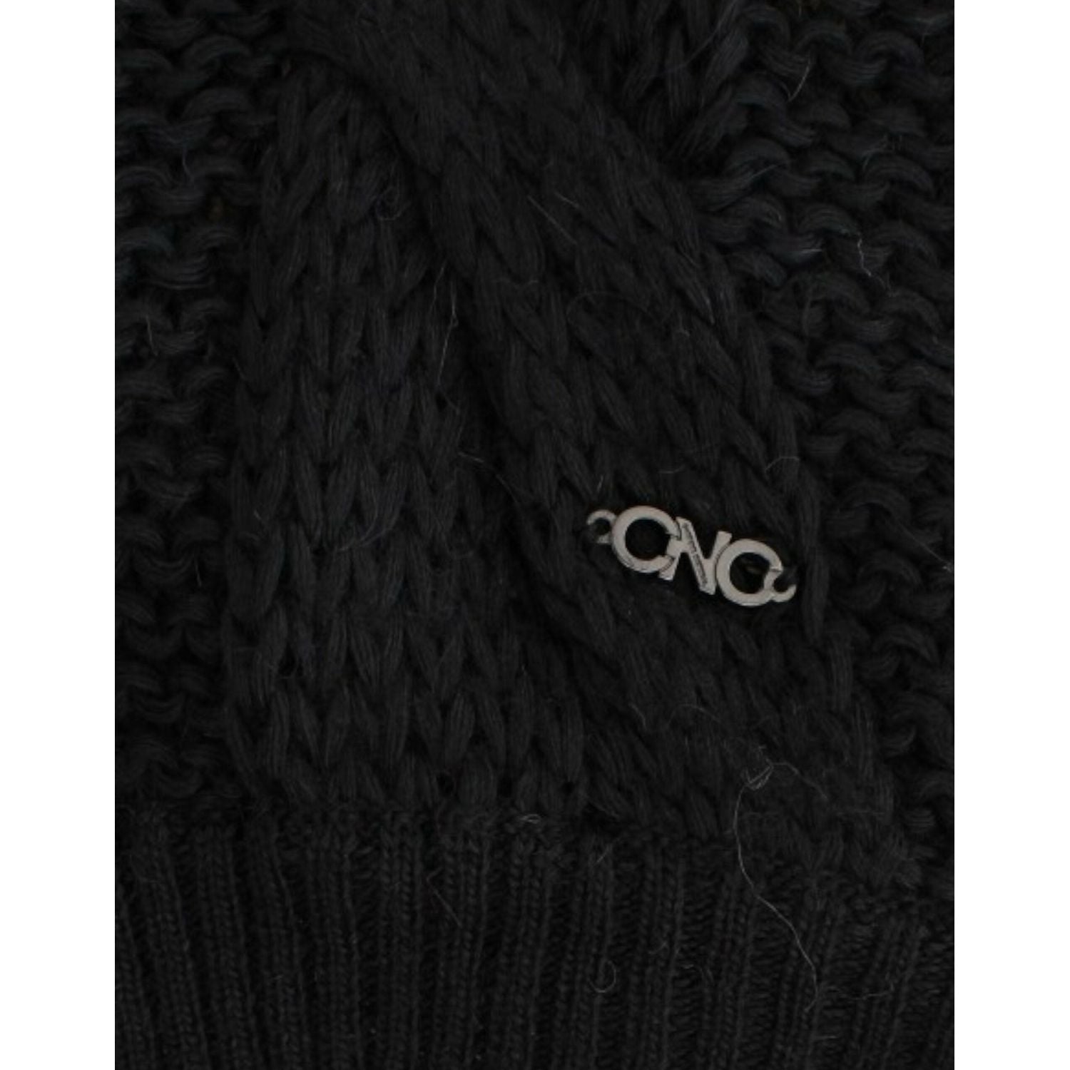 Costume National Black sleeveless knitted cardigan