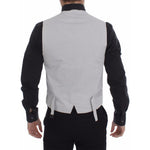 Dolce & Gabbana Beige Silk Blend Dress Formal Vest Gilet