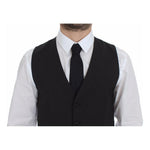 Dolce & Gabbana Gray Wool Stretch Dress Vest Jacket Blazer