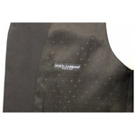 Dolce & Gabbana Black Wool Silk Stretch Dress Vest Blazer