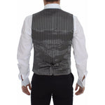 Dolce & Gabbana Gray Cotton Stretch Dress Vest Blazer