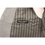 Dolce & Gabbana Gray Cotton Stretch Dress Vest Blazer