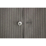 Dolce & Gabbana Black Striped Wool Single Breasted Vest