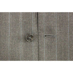 Dolce & Gabbana Gray Striped Wool Logo Vest Gilet Weste