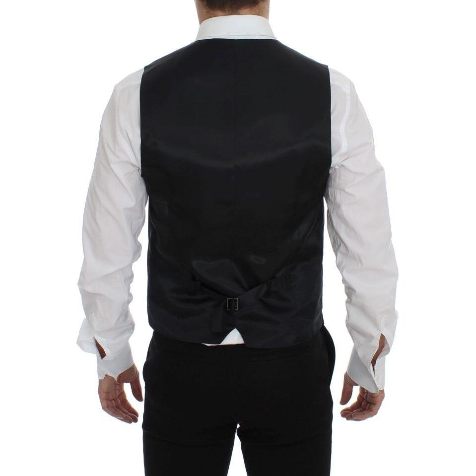 优雅灰色羊毛混纺连衣裙背心