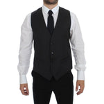 Dolce & Gabbana Gray Wool Formal Dress Vest Gilet Weste