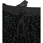 Dolce & Gabbana Black Leopard Cotton Slim Fit Jogger Pants