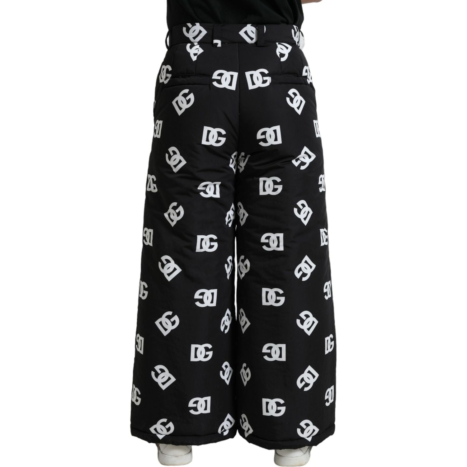 优雅阔腿标志性印花裤