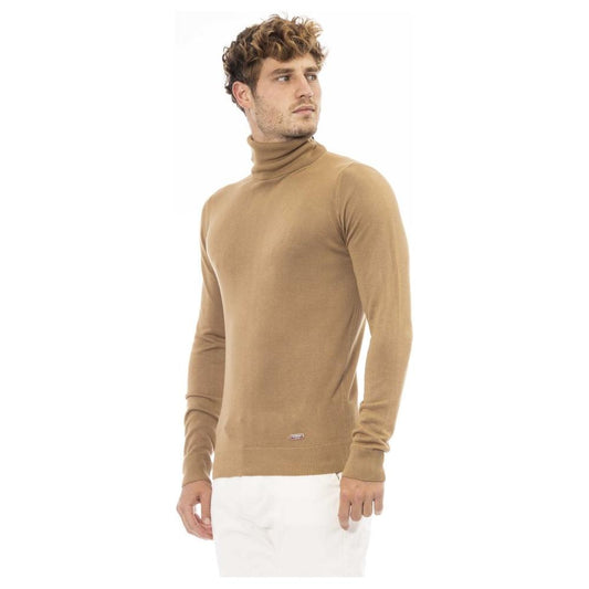 Baldinini Trend Beige Modal Men Sweater Baldinini Trend