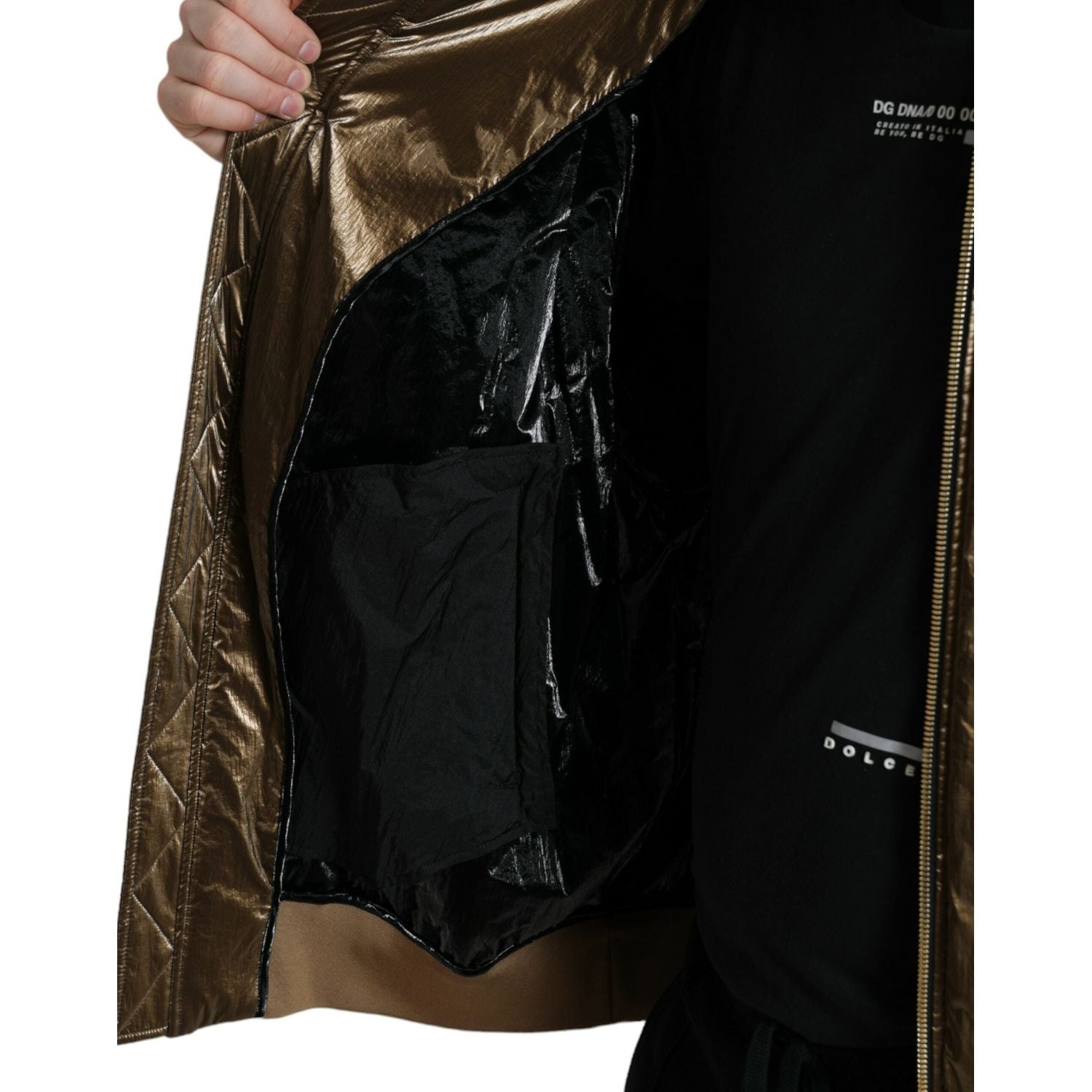 优雅青铜飞行员夹克