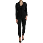 Dolce & Gabbana Black Wool Single Breasted Blazer Coat Jacket