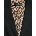 Dolce & Gabbana Black Wool Single Breasted Blazer Coat Jacket