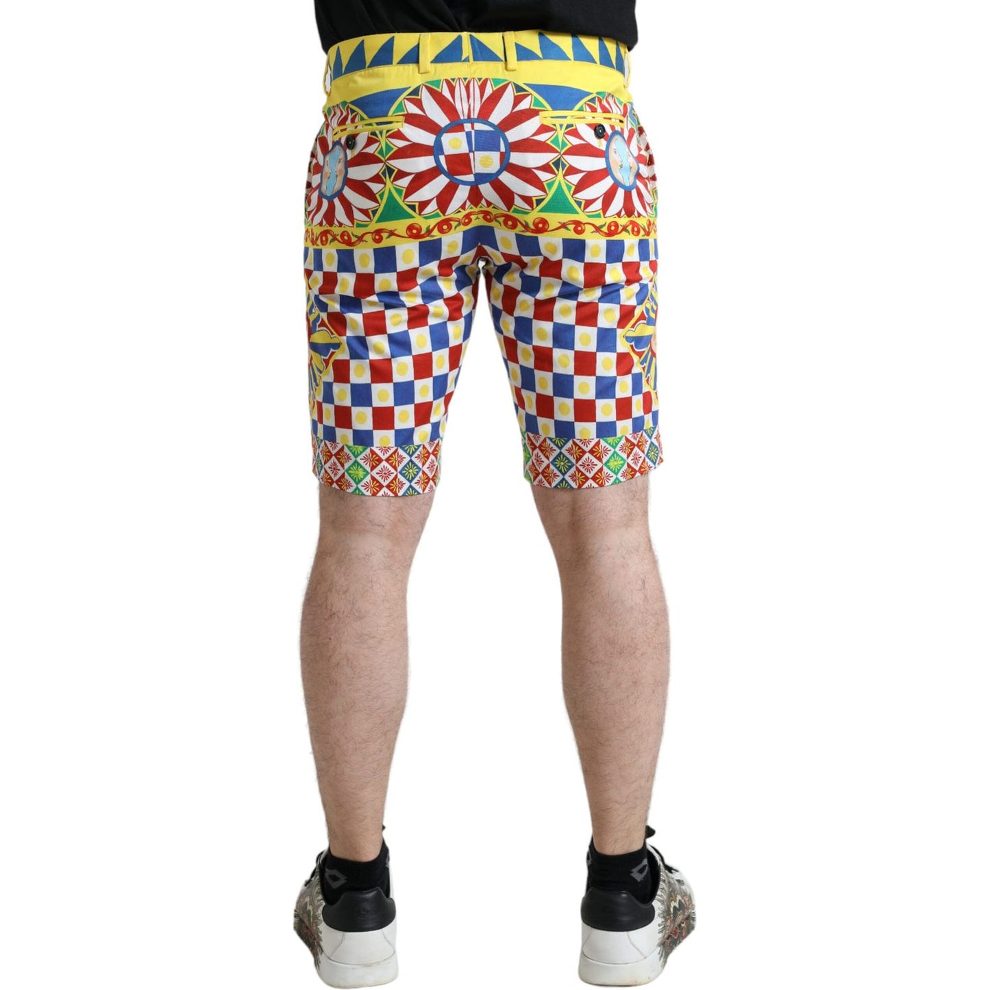 Dolce & Gabbana Multicolor Carretto Print Men Bermuda Shorts