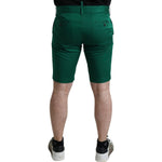 Dolce & Gabbana Deep Green Cotton Stretch Men Bermuda Shorts
