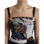 Dolce & Gabbana Multicolor Patchwork Midi Floral Leopard Bodycon Dress