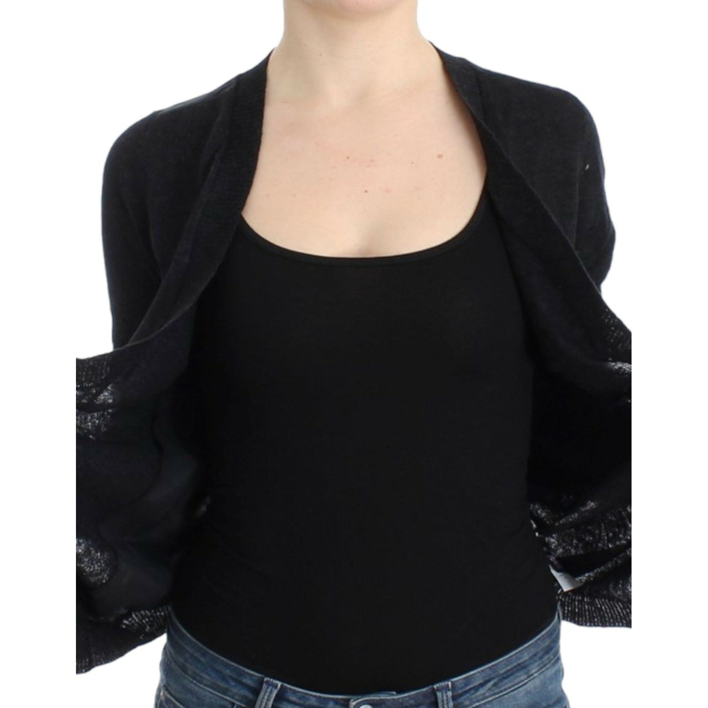 Costume National Gray wool alpaca cardigan