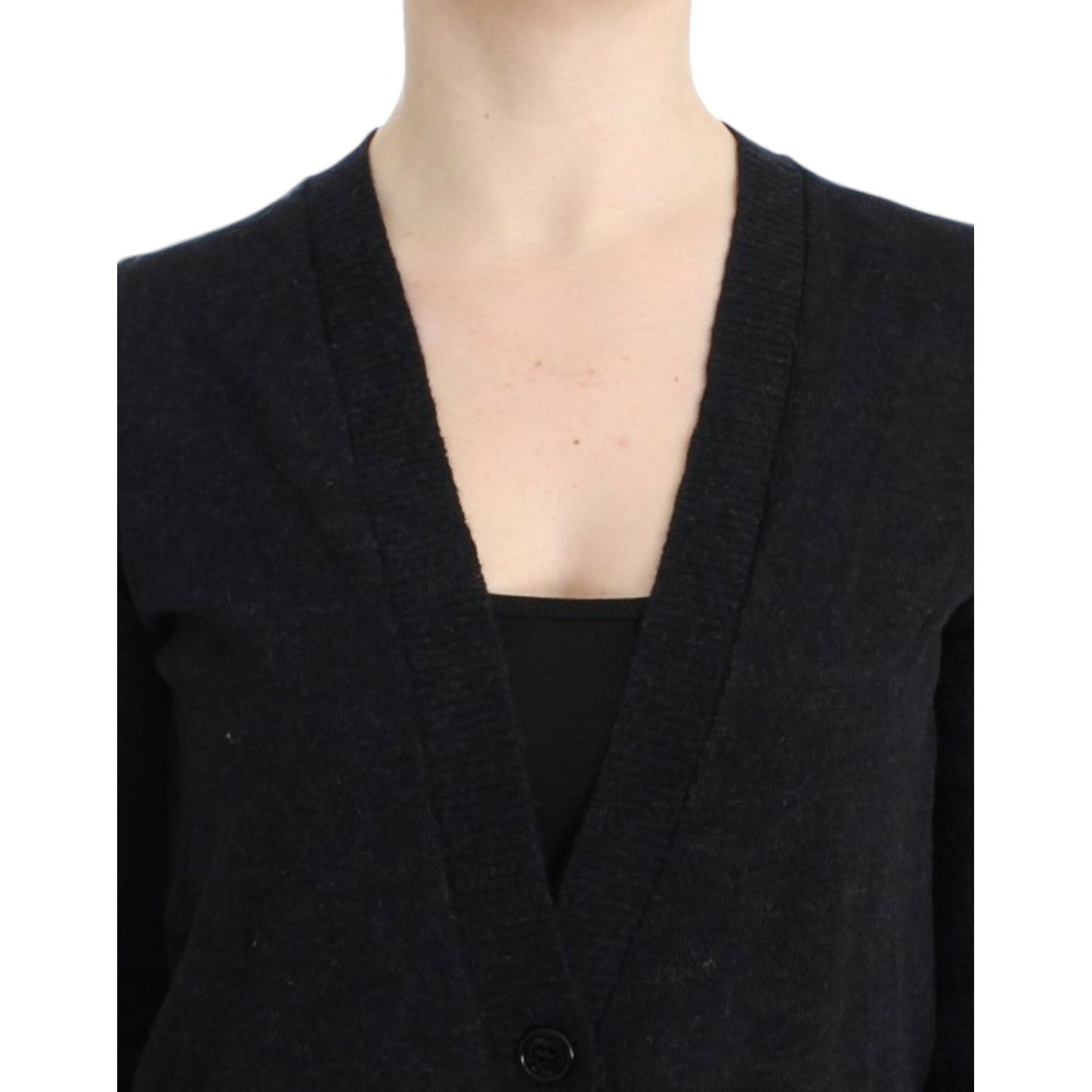 Costume National Gray wool alpaca cardigan