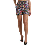 Dolce & Gabbana Multicolor Floral High Waist Hot Pants Shorts