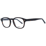 Bally Brown Men Glasses Frame, square full-rim design, plastic material, demo lenses, 50-20-145 size, stylish brown color.