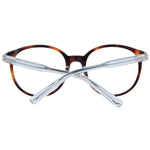 Bally Brown Women Glasses Frame with full-rim plastic, round shape, size 52-18-140, demo lenses for stylish and modern look