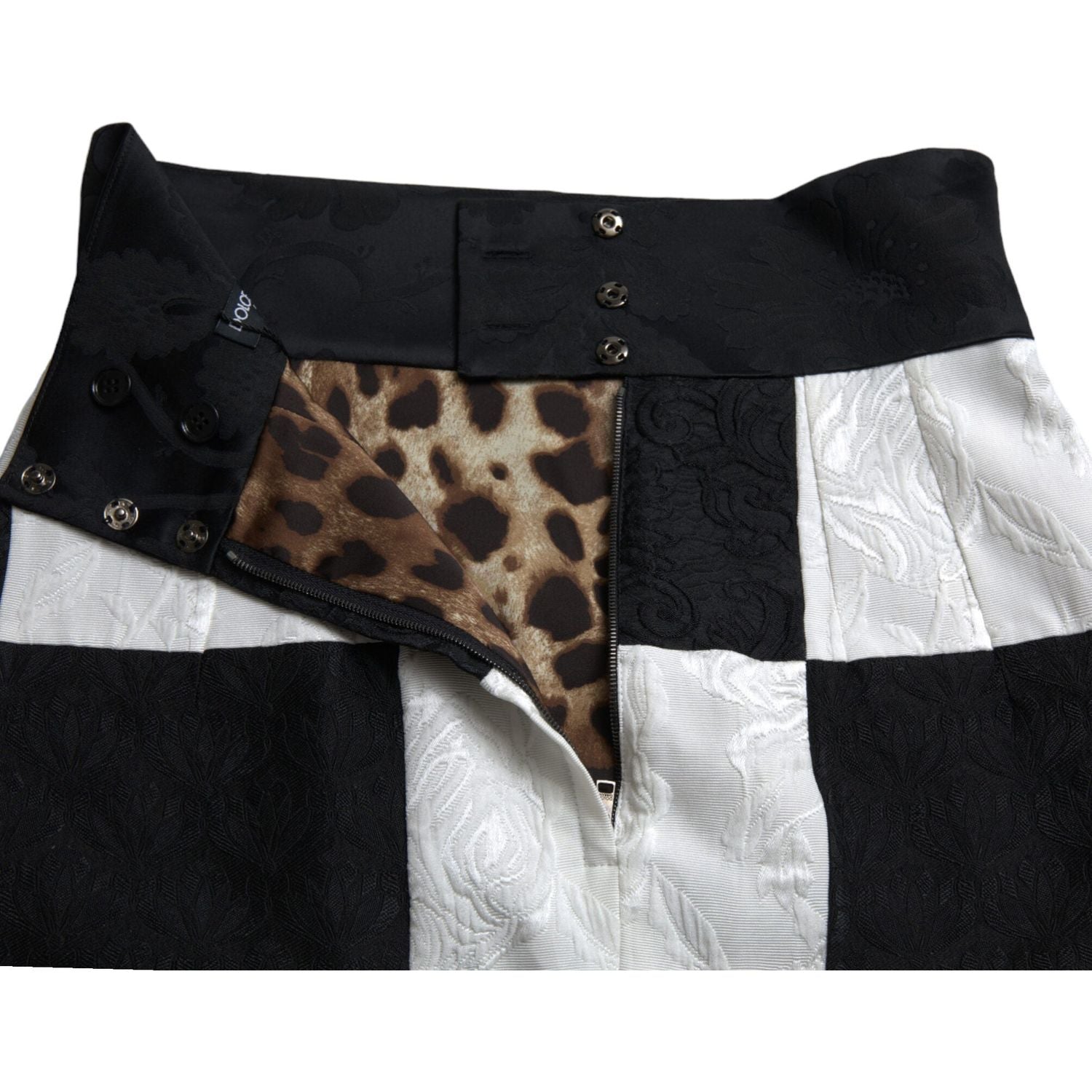 优雅花朵高腰迷你裙