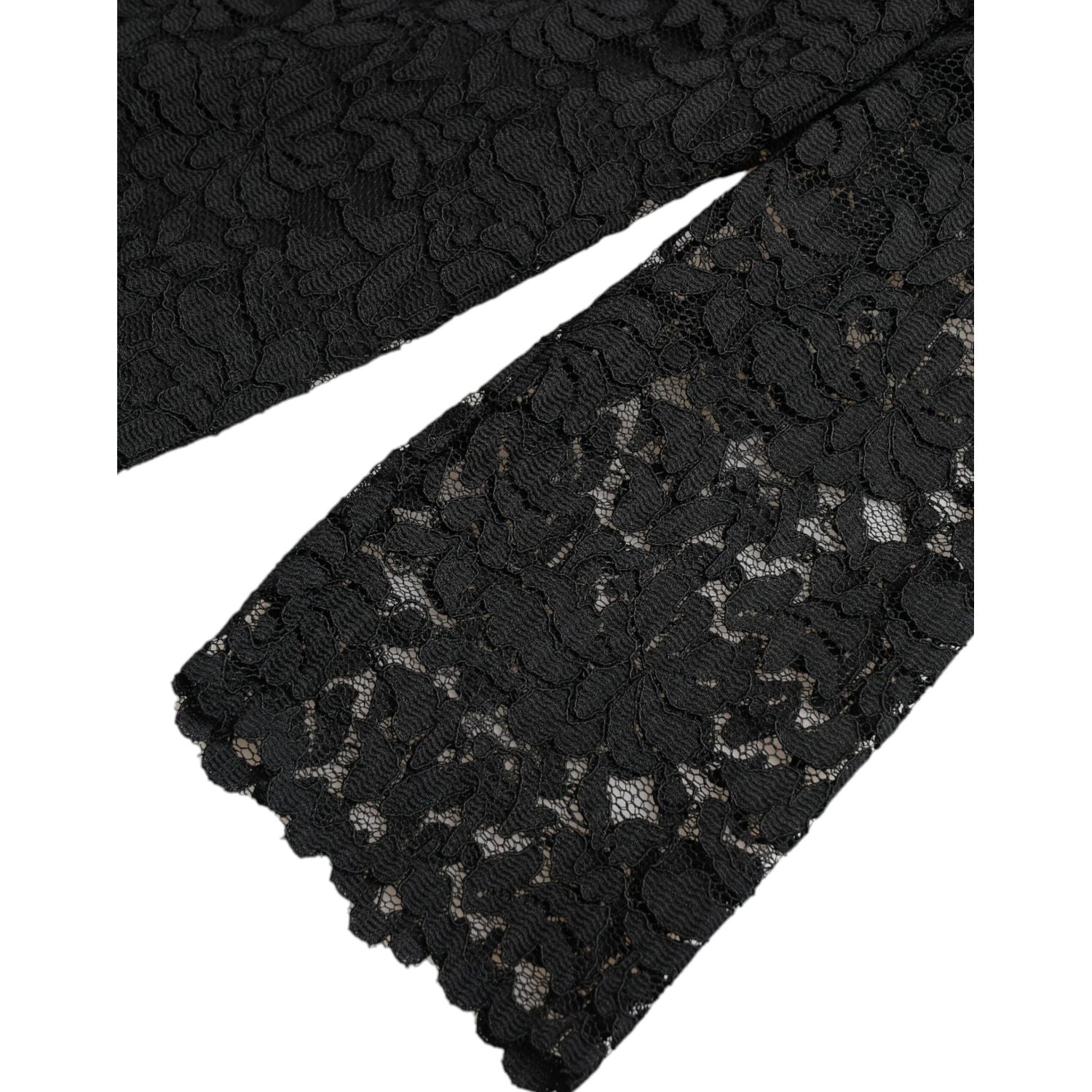 优雅花卉蕾丝长袖上衣