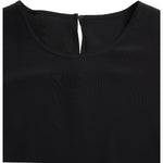 Dolce & Gabbana Black Silk Round Neck Short Sleeve Blouse Top