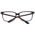 BMW Brown Men Glasses Frame in full-rim rectangular style with brown plastic frame and demo lenses.