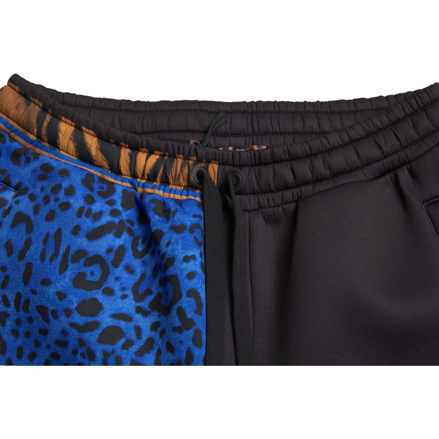 Dolce & Gabbana Black Tiger Print Cargo Jogger Pants