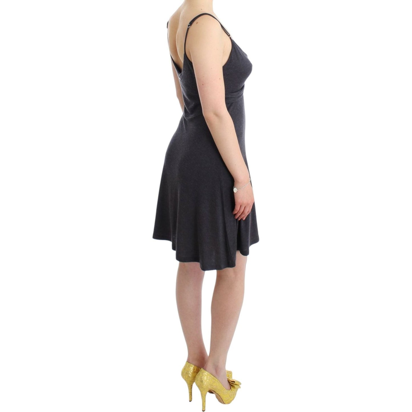 Costume National Gray knitted A-line dress