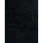 Dolce & Gabbana Black Floral Lace Viscose Bodycon Midi Dress