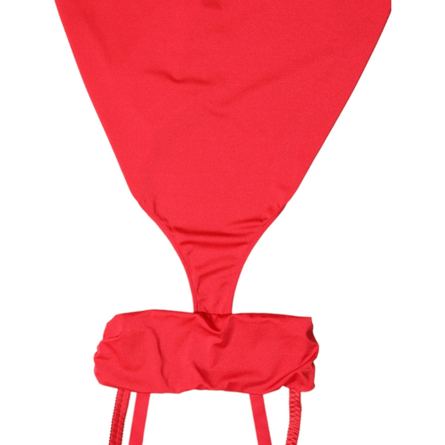 精致红色镂空紧身迷你连衣裙