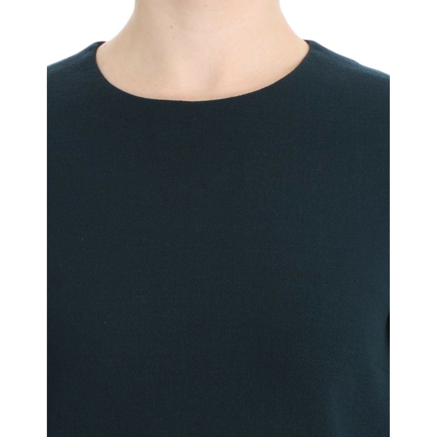 迷人的西西里绿色羊毛丝绸混纺衬衫