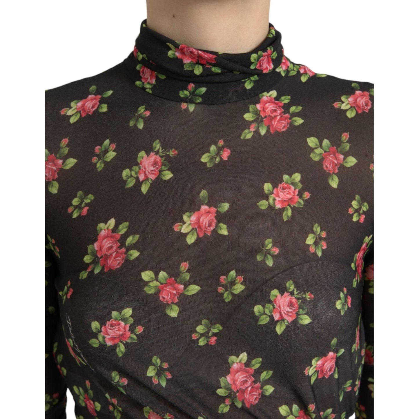 Dolce & Gabbana Black Floral Cut Out Sheath Long Maxi Dress